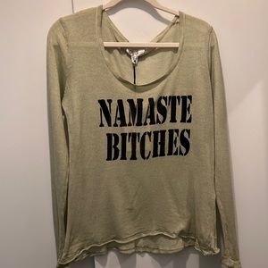 Namaste Long Sleeve Oversized Knit Top. Mint. Size Small. NWT.